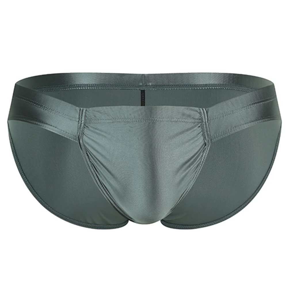 Men Oil Shiny Glossy Low Waist Briefs Breathable Underwear Panties Underpants U Convex Pouch Briefs Calzoncillos Slips Hombre