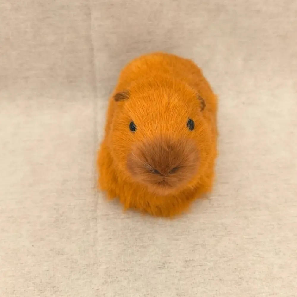 프리미엄 귀여운 동물 시뮬레이션 퍼 카피바라 정교한 실물 같은 카피바라 부드러운 동물 피규어 모델 선물