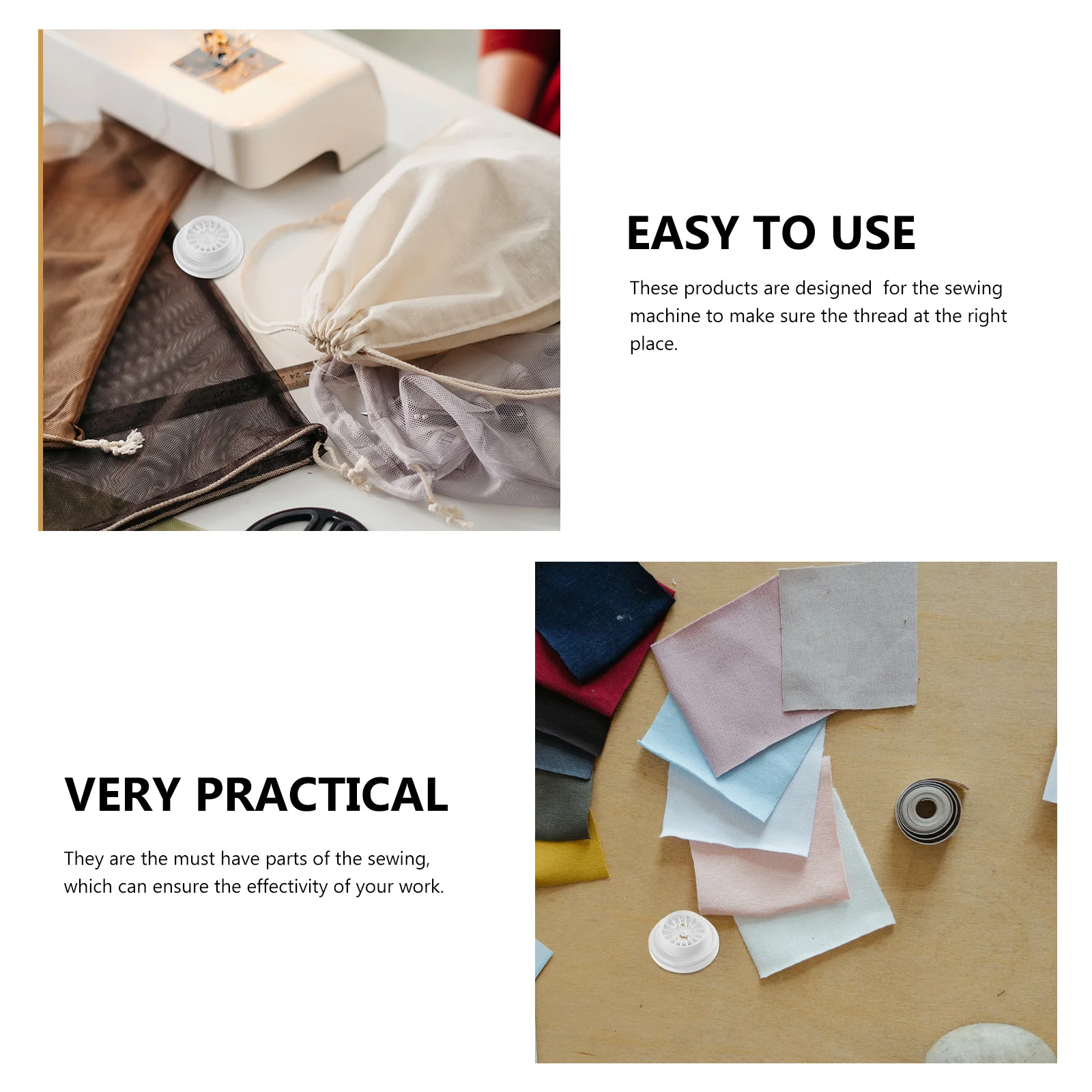 

4Pcs Sewing Machine Parts Spool Pin Caps Plastic Durable Accessories Sewing Thread Holder Supplies Spool Pin Caps