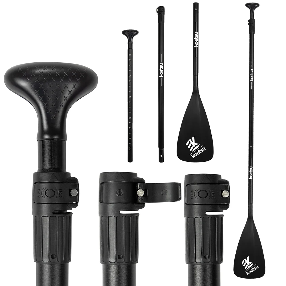 Paleta SUP desmontable de 3 piezas, longitud ajustable, paletas de tabla de Paddle de pie, paleta de Surf SUP de aleación de aluminio para canoa, kayak