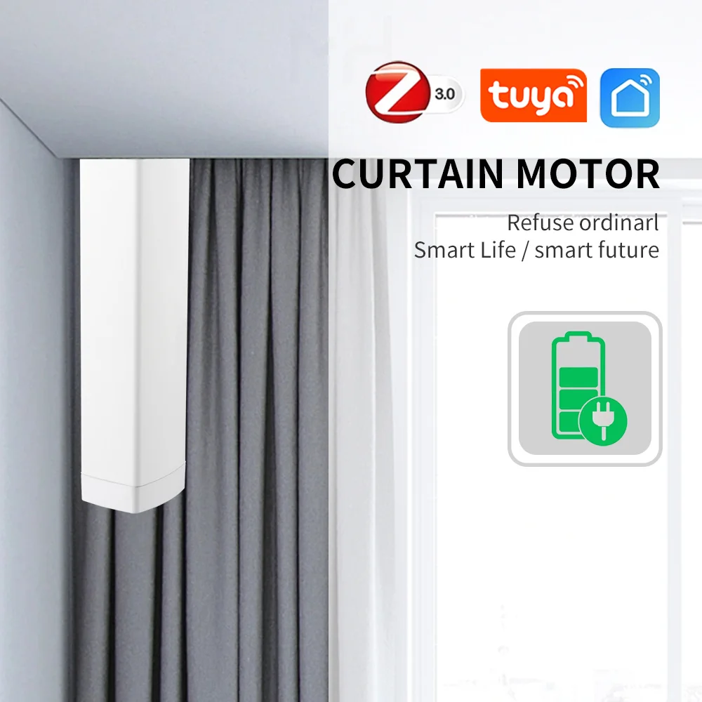 Smart Tuya Zigbee Electric Smart Automatic Home Curtains Shutter Motor Support RF Remote APPVoice Control Alexa Google Assistant