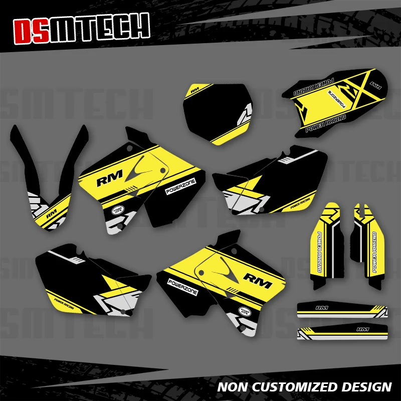 

DSMTECH для SUZUKI RM125 RM250 RM125 RM 250 2001 2002 2003 2004 2005 2006 2007-2012 графические наклейки наклейки мотоцикл 001