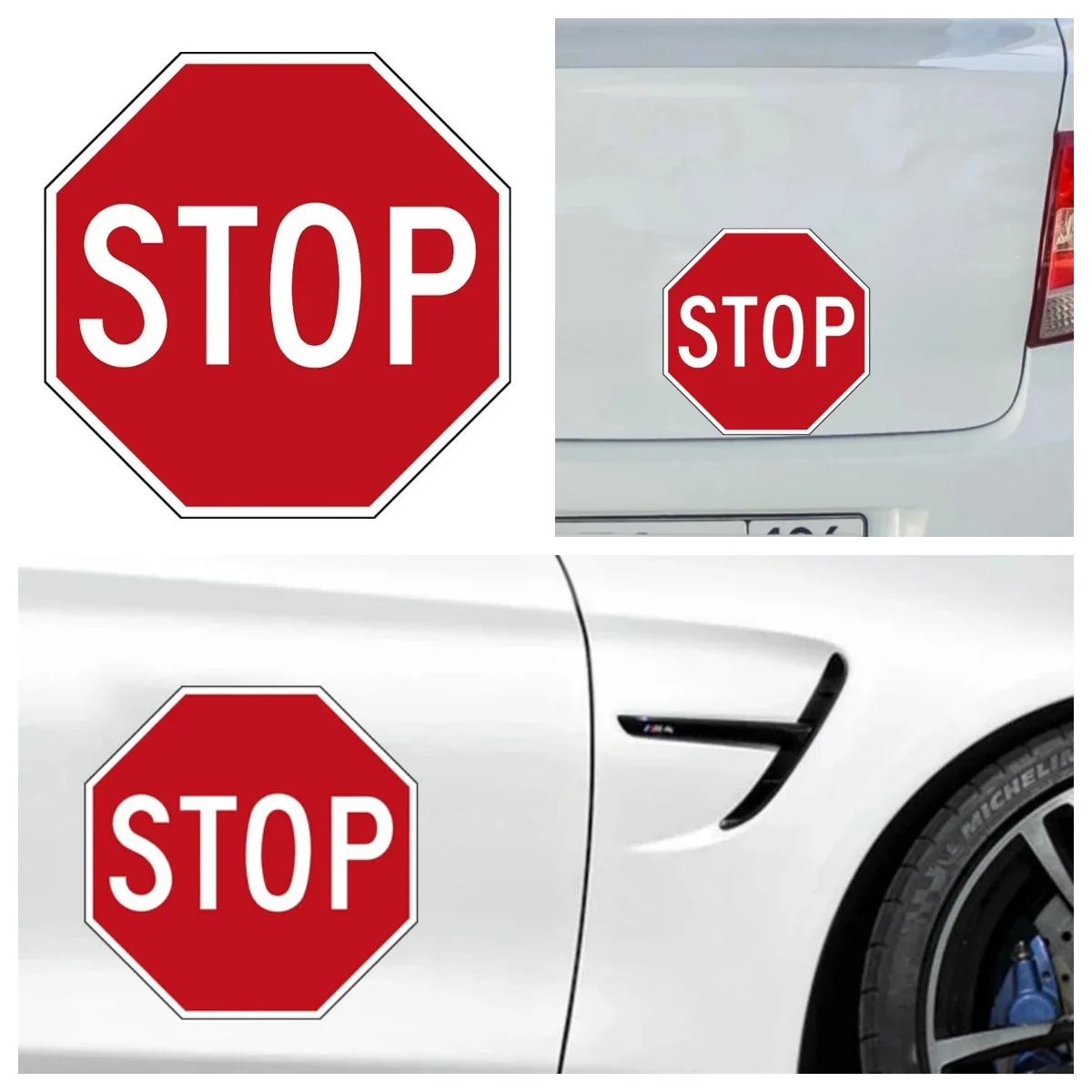 

Personality Stop Sign Car Sticker Large Wall Decoration Decor Sticker Window Locker Door Waterproof Sunscreen Vinyl Decal