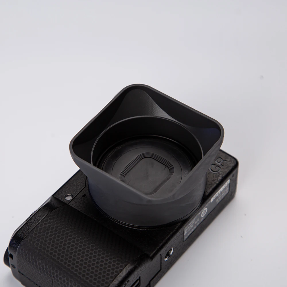 

Black Resin Lens Hood For Ricoh GR3/GR3X GRIII GRIIIX Camera Square Resin Lens Hood Photography Accessories
