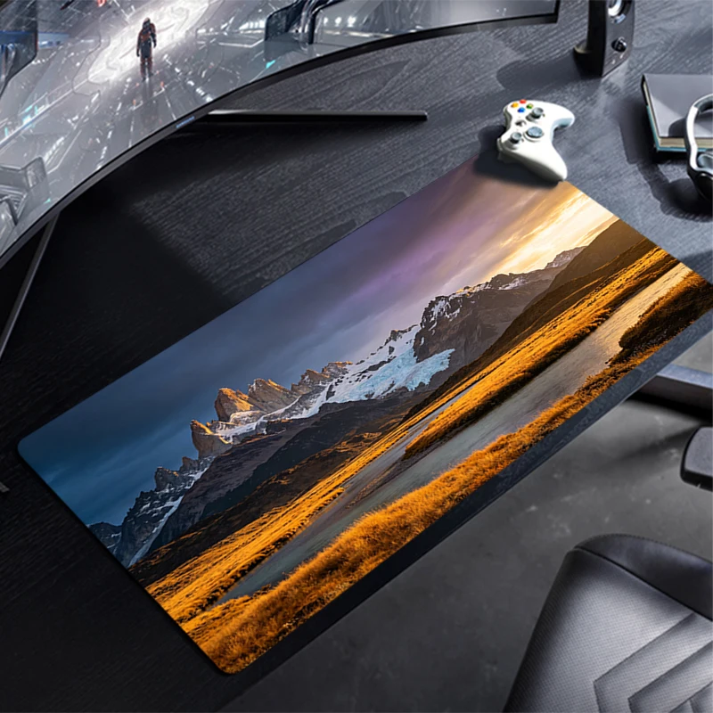 Large E-sports Mouse Pad beautiful scenery Smooth Flexible Rubber Gamer PC Computer Keyboard For CSGO Kawaii Mosuepad