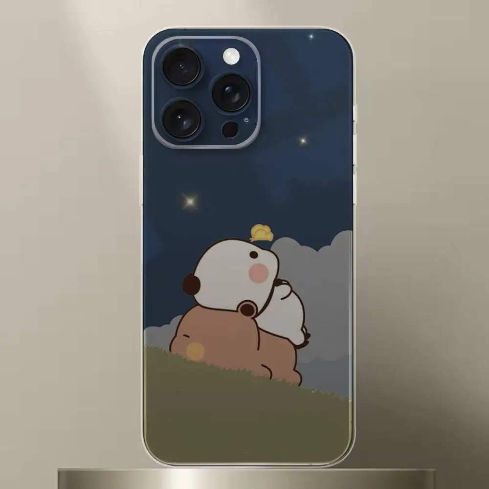 حافظة هاتف BuBu DuDu اللطيفة لهاتف آيفون 6,16,15,14,13,12,11,17 Pro,Max,Plus,X,XS,XR,SE,غطاء ناعم شفاف صغير #5