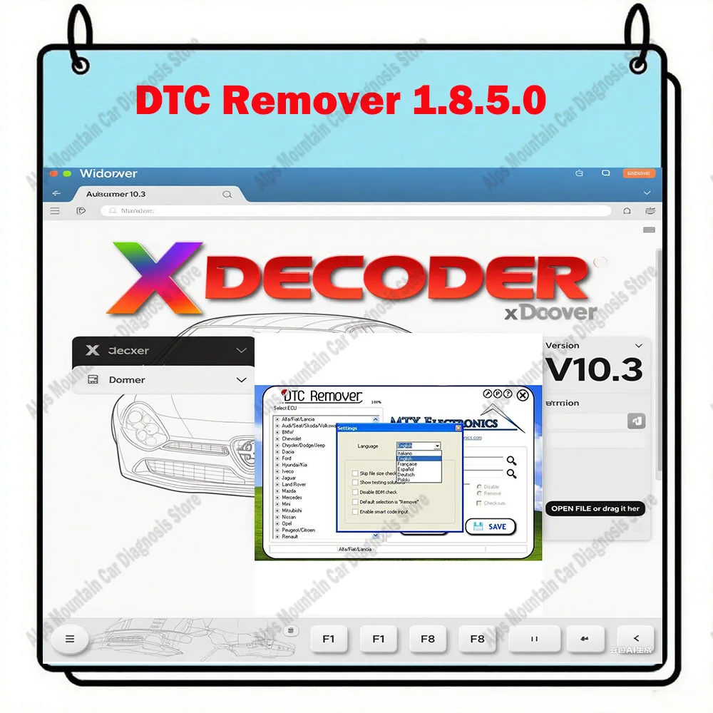 

XDecoder 10.3 obd2 scanner Software + DTC Remover 1.8.5.0 KESS KTAG FGTECH OBD2 Software MTX Keygen Full Unlimited for Windows 7