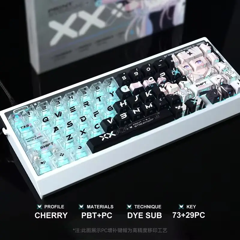 أغطية مفاتيح مخصصة للألعاب مطبوعة من CSGO PBT لوحة مفاتيح ميكانيكية منقوشة على الجانب لنقل الضوء من الكرز متوافقة مع سلسلة 60-68