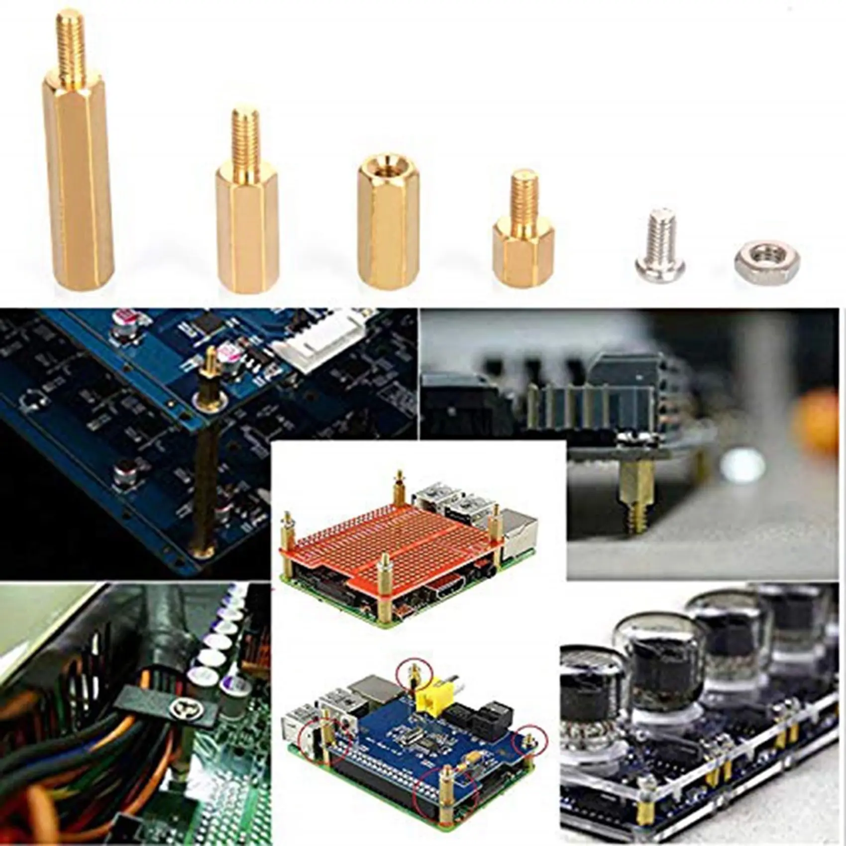 120Pcs Installation Tool for Raspberry Pi 4 Model B/3B+/3B M2.5 Series Hex Brass Column/Nuts+Screws Accessories Kit