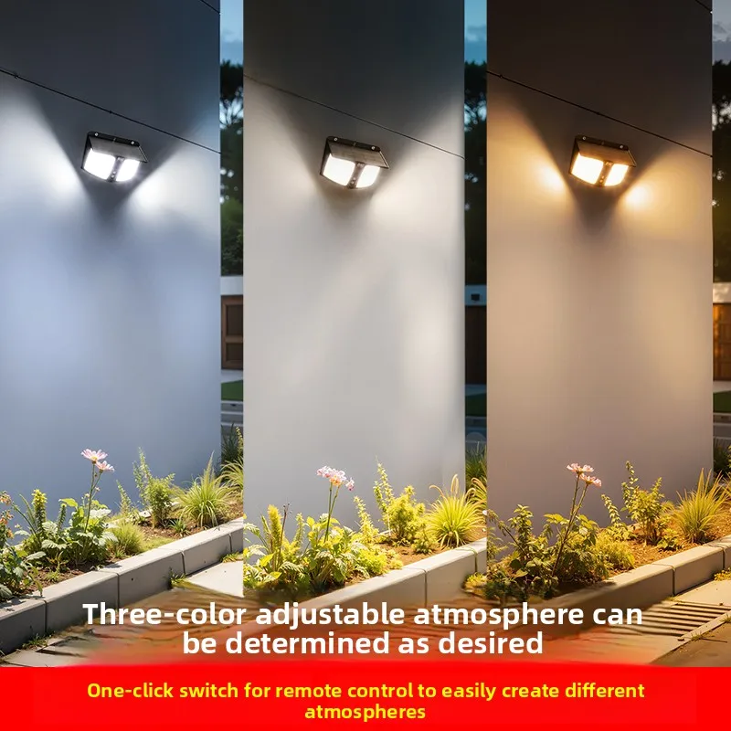 أضواء الشمسية في الهواء الطلق مع 3 طرق محس حركة السوبر مشرق الجدار مصباح IP65 مقاوم للماء ضوء الشارع لحديقة ساحة مسار المرآب