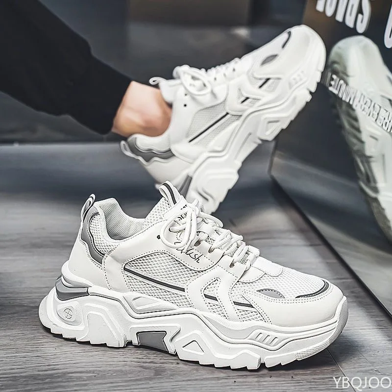 

Summer new casual comfortable mesh breathable men's shoes thick soled height increasing sneakers fashion versatile men's shoes