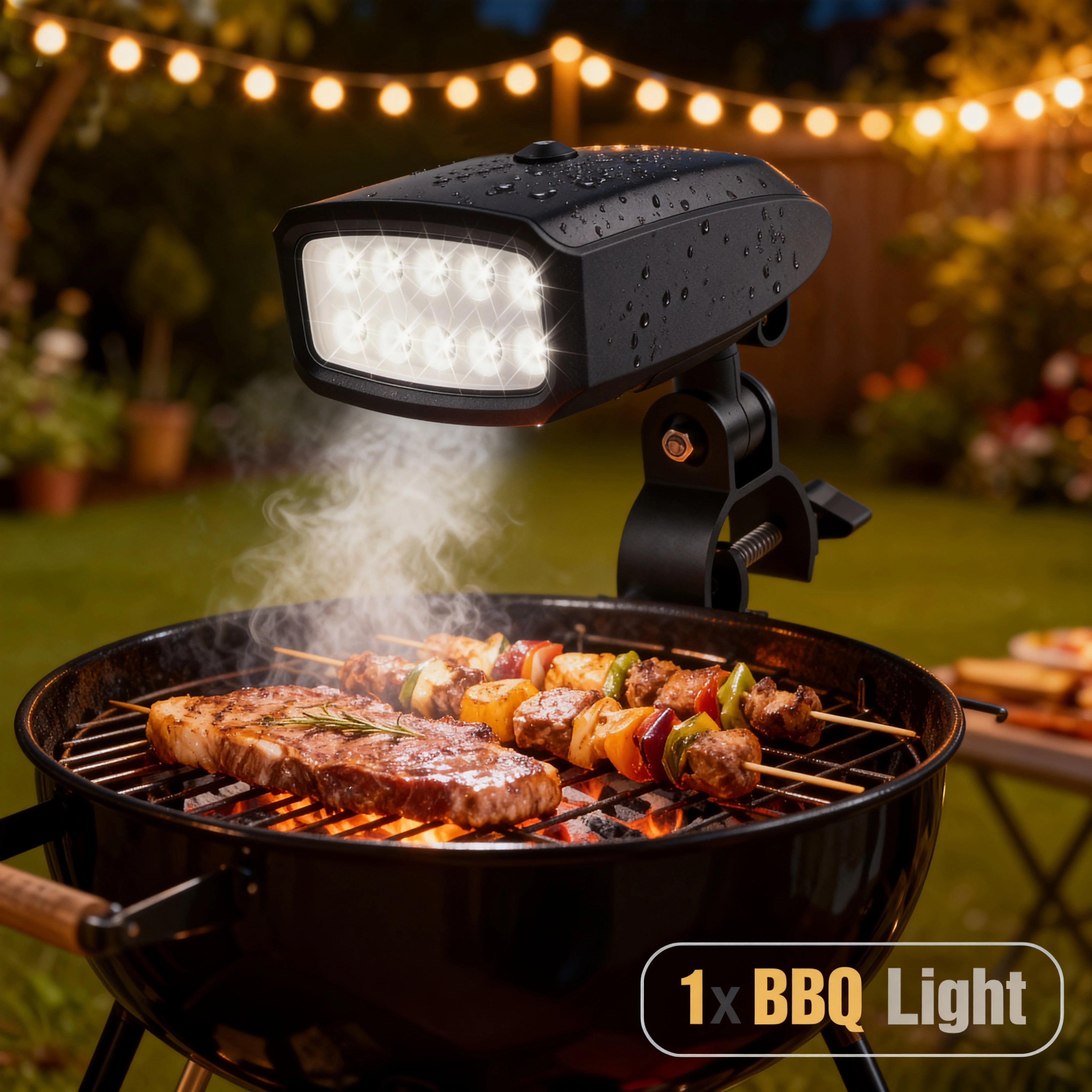 Outdoor BBQ Grill Light 360° Rotating Portable LED BBQ Lamp with 10 Lamp Beads Heat Resistant Grilling Tools Kitchen Accessories