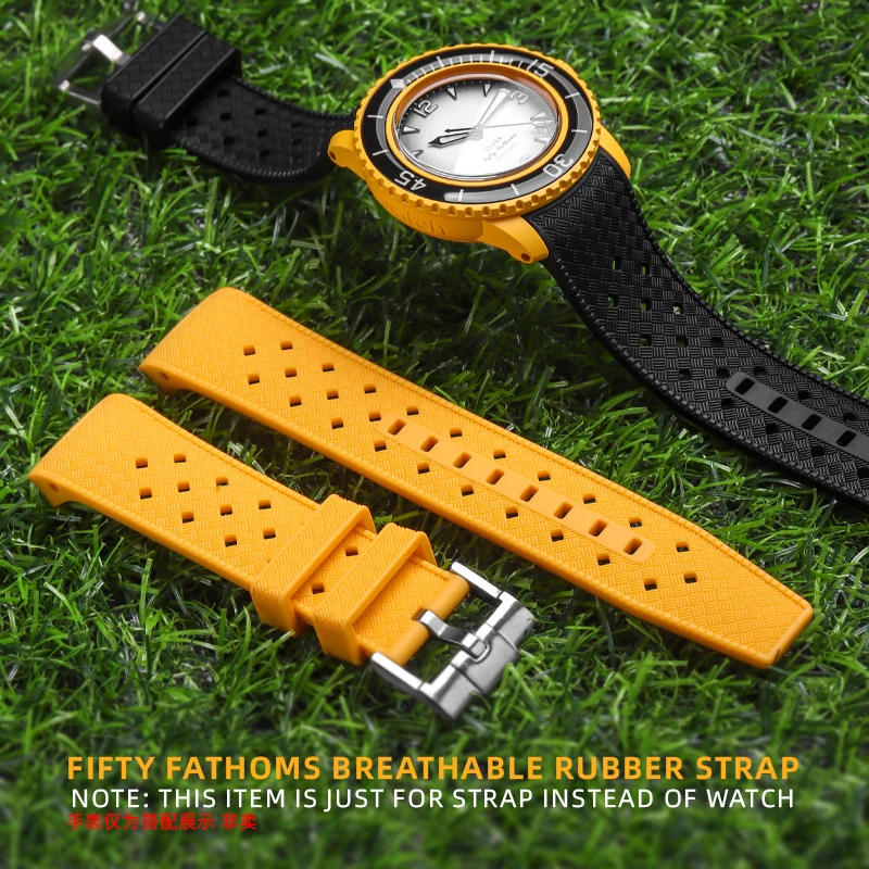 

Silicone Strap 22MM for Blancpain X Swatch Watchband Bioceramic Scuba Fifty Fathoms OCEAN series Rubber watch accessories