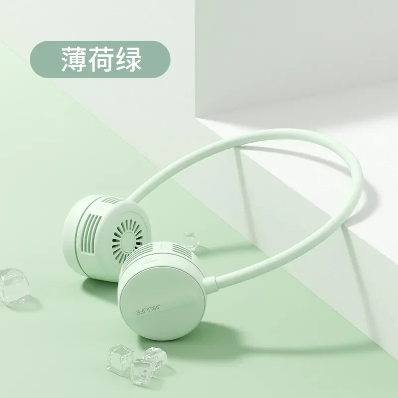 Ventola da collo sospesa per il raffreddamento in estate, portatile e pieghevole, senza lame e ricarica USB, perfetta per la casa e l'ufficio