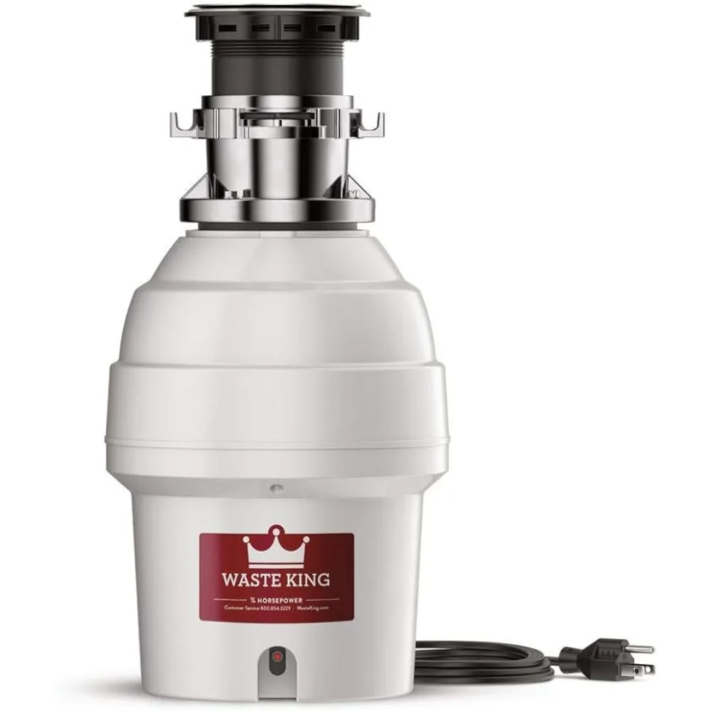 L-5000TC Batch Feed Garbage Disposal with Power Cord, 3/4 HP