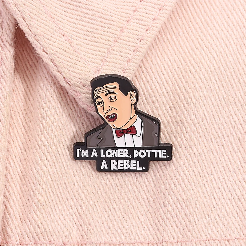 أنا وحديد دوتي المتمردين المينا دبوس Peewee Herman الكوميديا فيلم خطوط بروش التلبيب على ظهره شارة مجوهرات هدية للأصدقاء #1