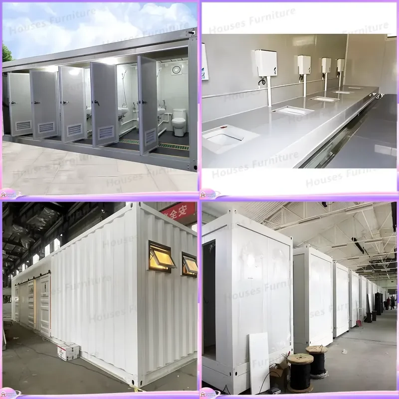 40ft Mobile Bathroom Container Portable Toilet Shower Room Removable Luxury Prefab House for Apartment Outdoor Camping Event