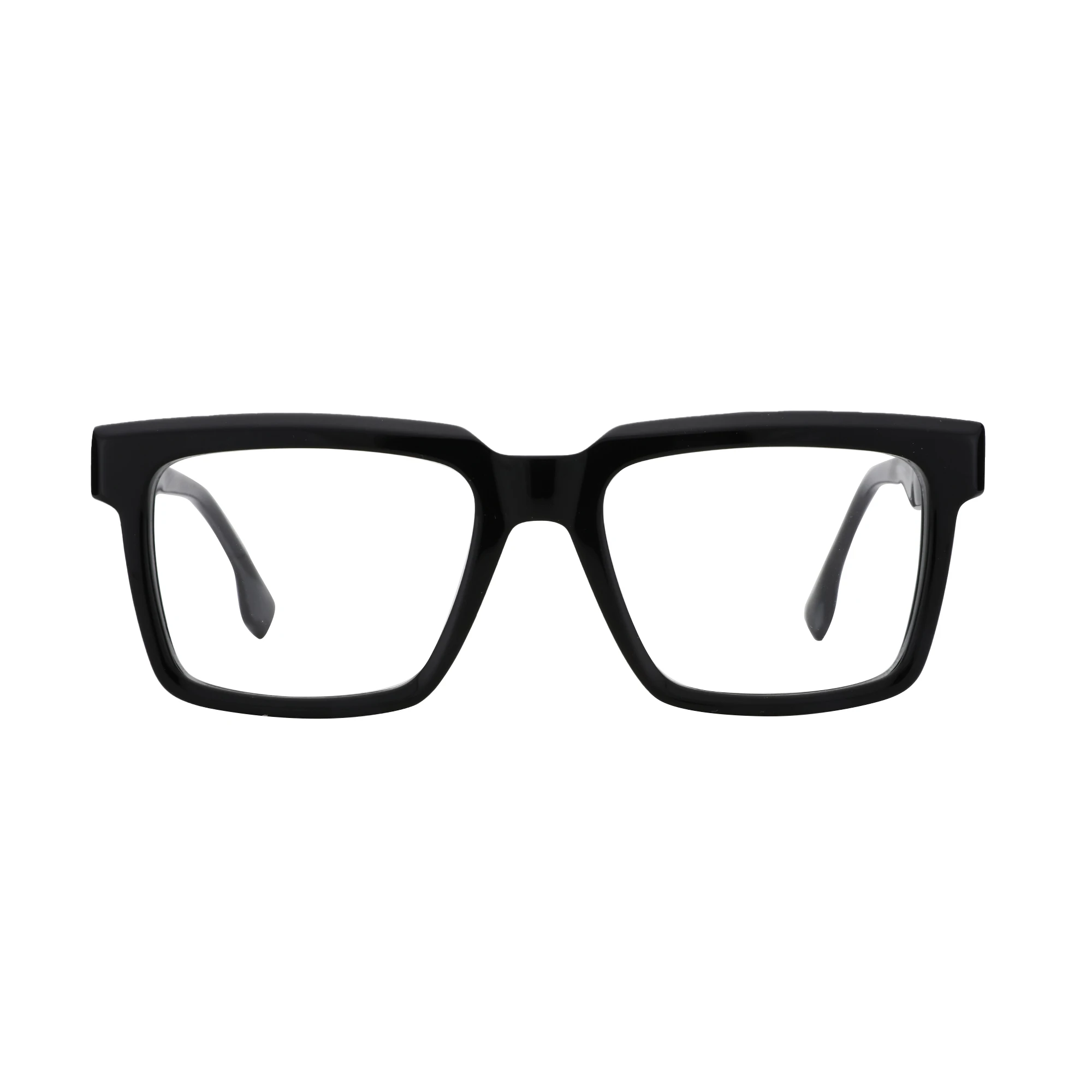 ZENOTTIC (XL Size) Acetate Optical Glasses Thick Frame Men Black Square Eyewear Fashion Non-Prescription Eyeglasses RTA6014