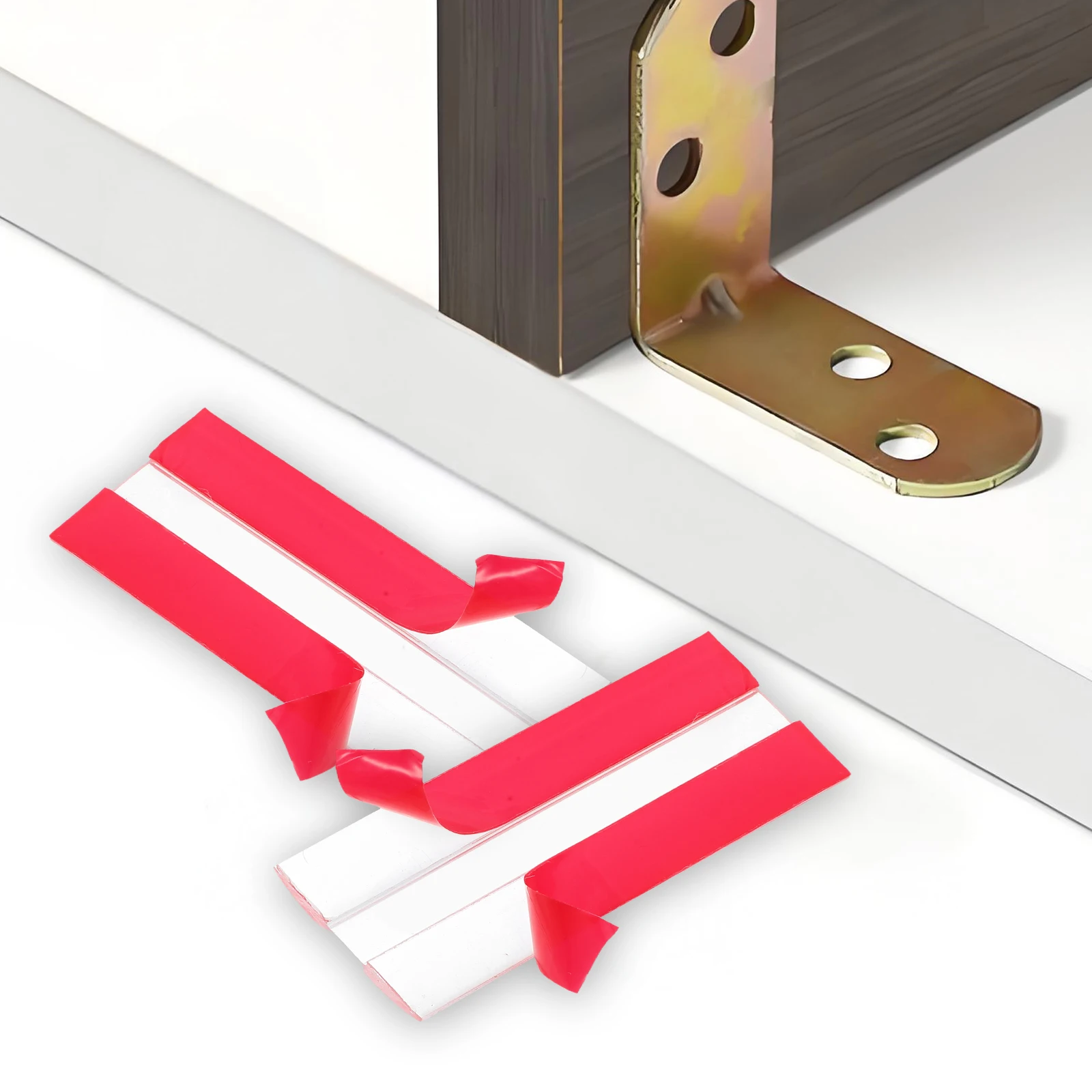 

4pcs Self-Adhesive Acrylic Hinges Transparent Durable Folding Hardware For Cabinets Doors Windows 75X35Mm Household Office Use