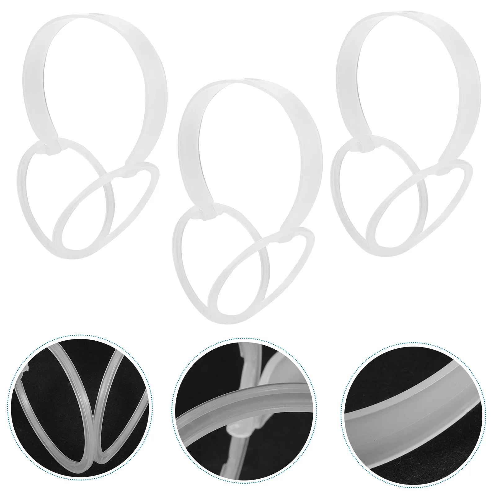 10Pcs Warm Earmuff Frame Holder Transparent Foldable Plastic DIY Earmuff Frame Rack Winter Ear Warmer Accessory