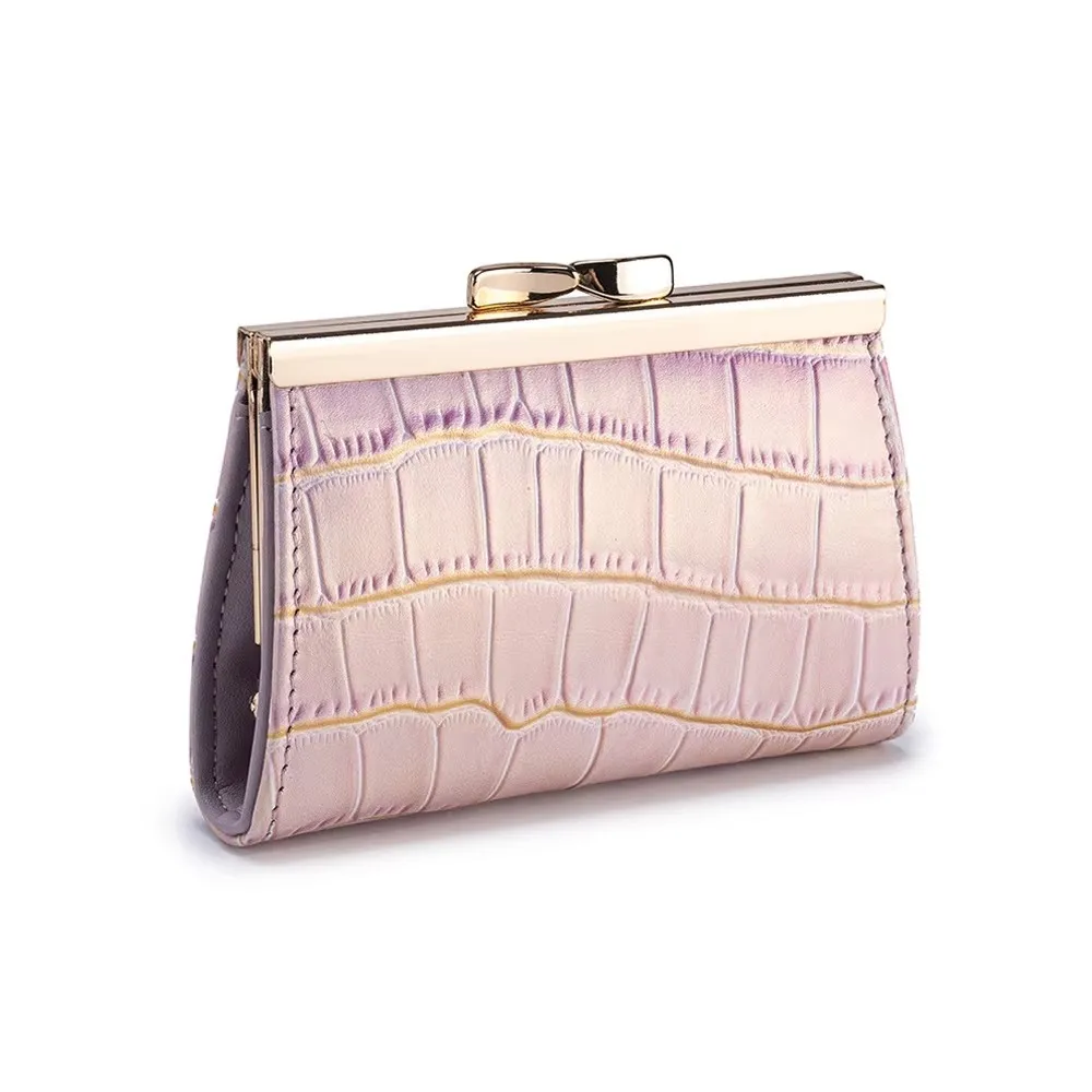 Brnad Lady Mini Bag Jewelry Storage Bag Woman Coin Wallet Top-layer Crocodile-patterned Cowhide Compact Coin Purse For Women
