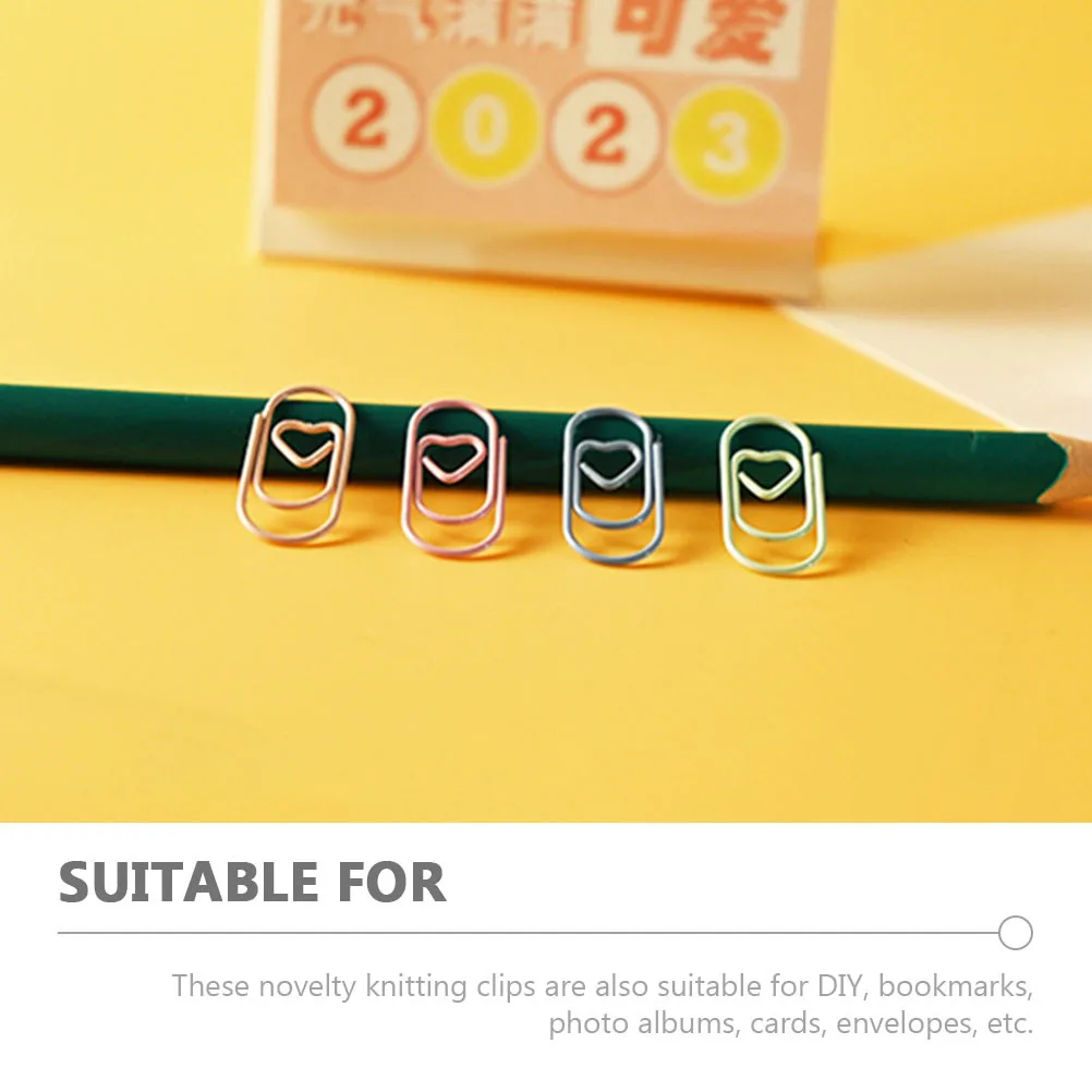 

200Pcs Heart Paper Clips Multi Use Metal Clips for Document Fixing Office Craft and DIY Decoration Small Craft Clip Ornaments