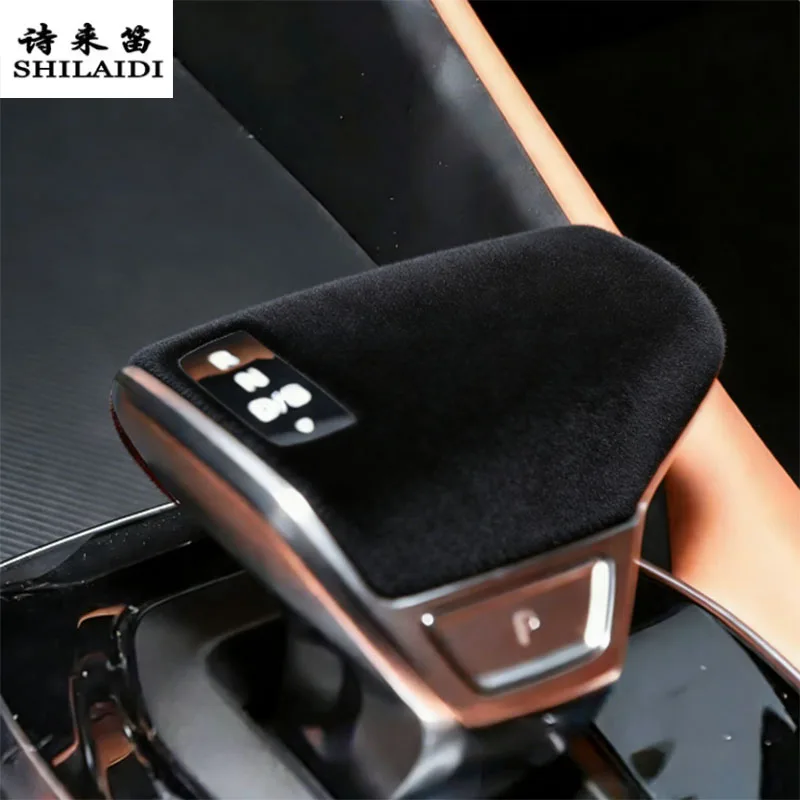 Suede leather Car Wrapping ABS For MG 5 Pilot ZS HS MG5 MG7 2022-2026 Gear Shift Knobs Head handle Cover Sticker Accessories
