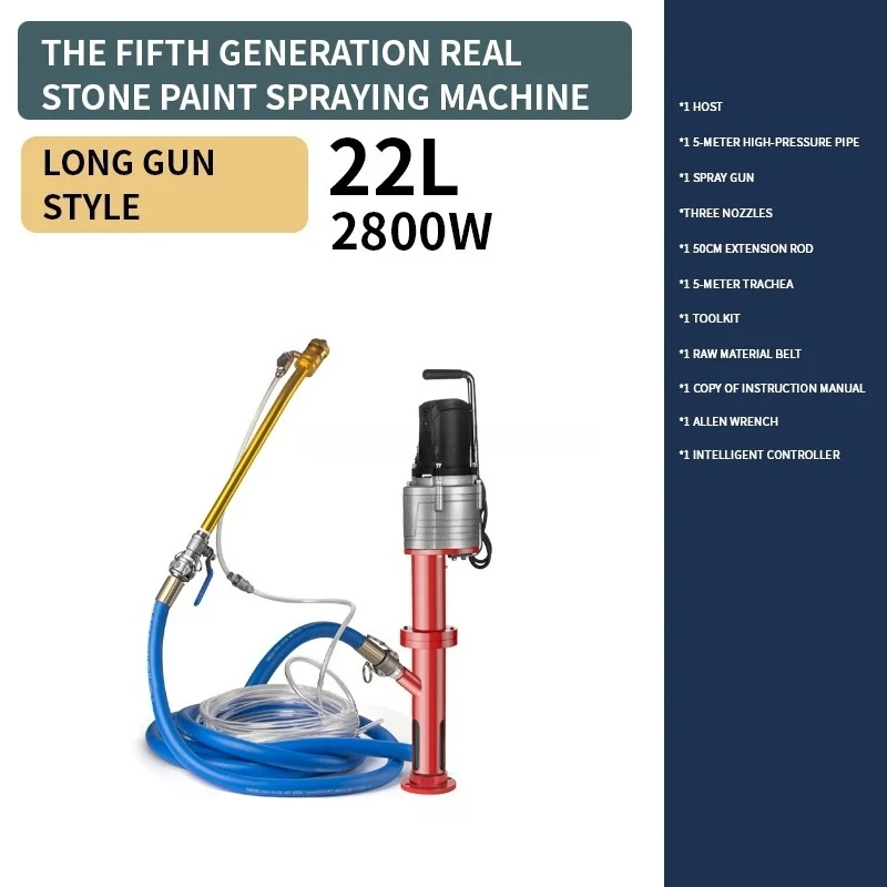220V Electric Self-Suction Spraying Machine for Interior Exterior Wall Putty Waterproof & Fireproof Coating Air Pump Spray Gun