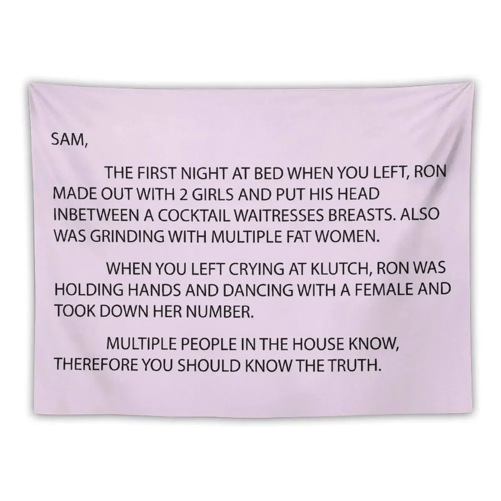 letter to sam sammi sammy Tapestry Wall Deco Home Decoration Accessories Bedroom Decor Aesthetic Aesthetic Room Decor Tapestry