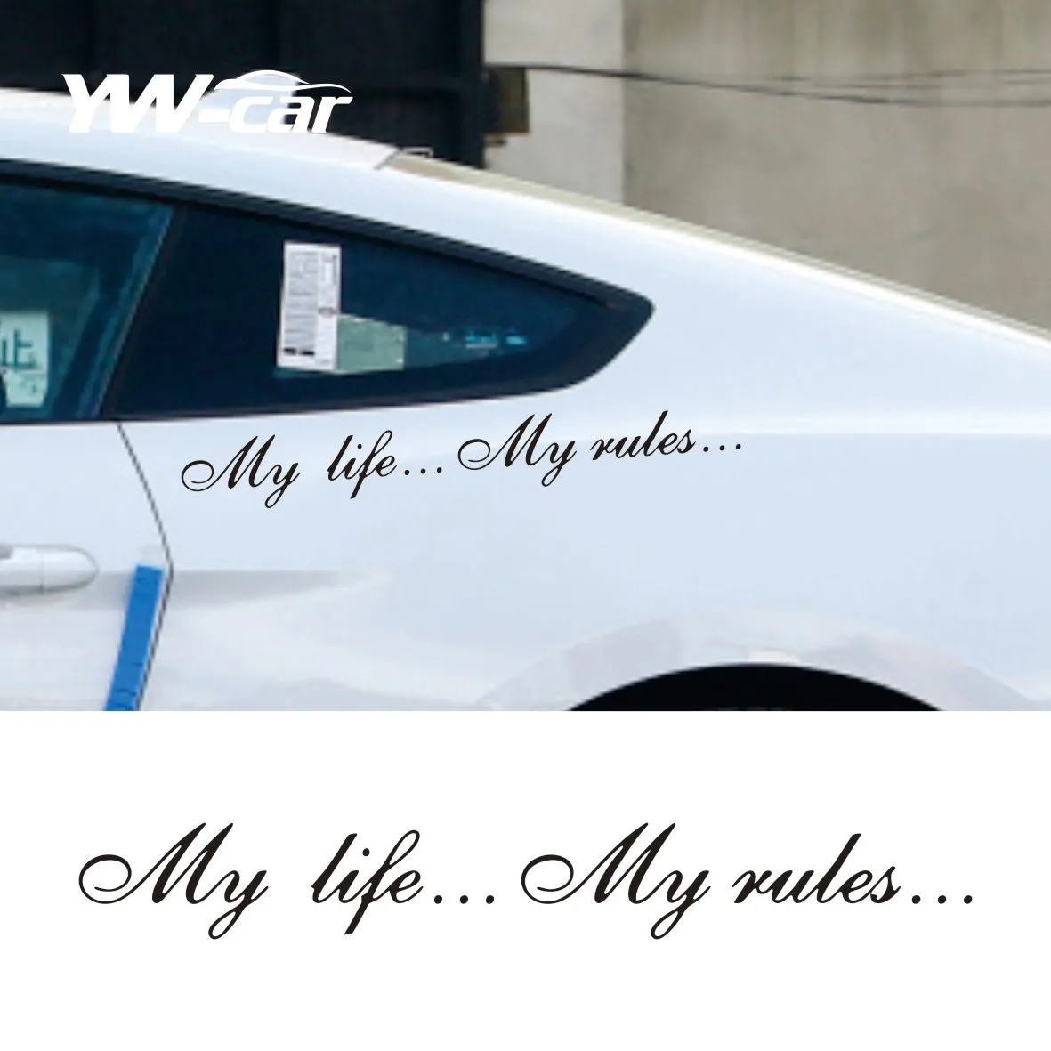 

My life...My rules... Car Stickers and Decals Auto Motorcycle Bumper sticker For KIA