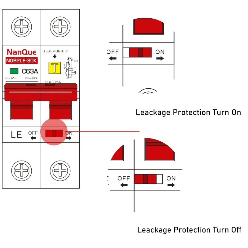 Type A RCBO DC Leackage Protector Class A RCD Mini Residual Current Circuit Breaker DPN AC DC 230V 110V 10A 16A 25A 32Amp