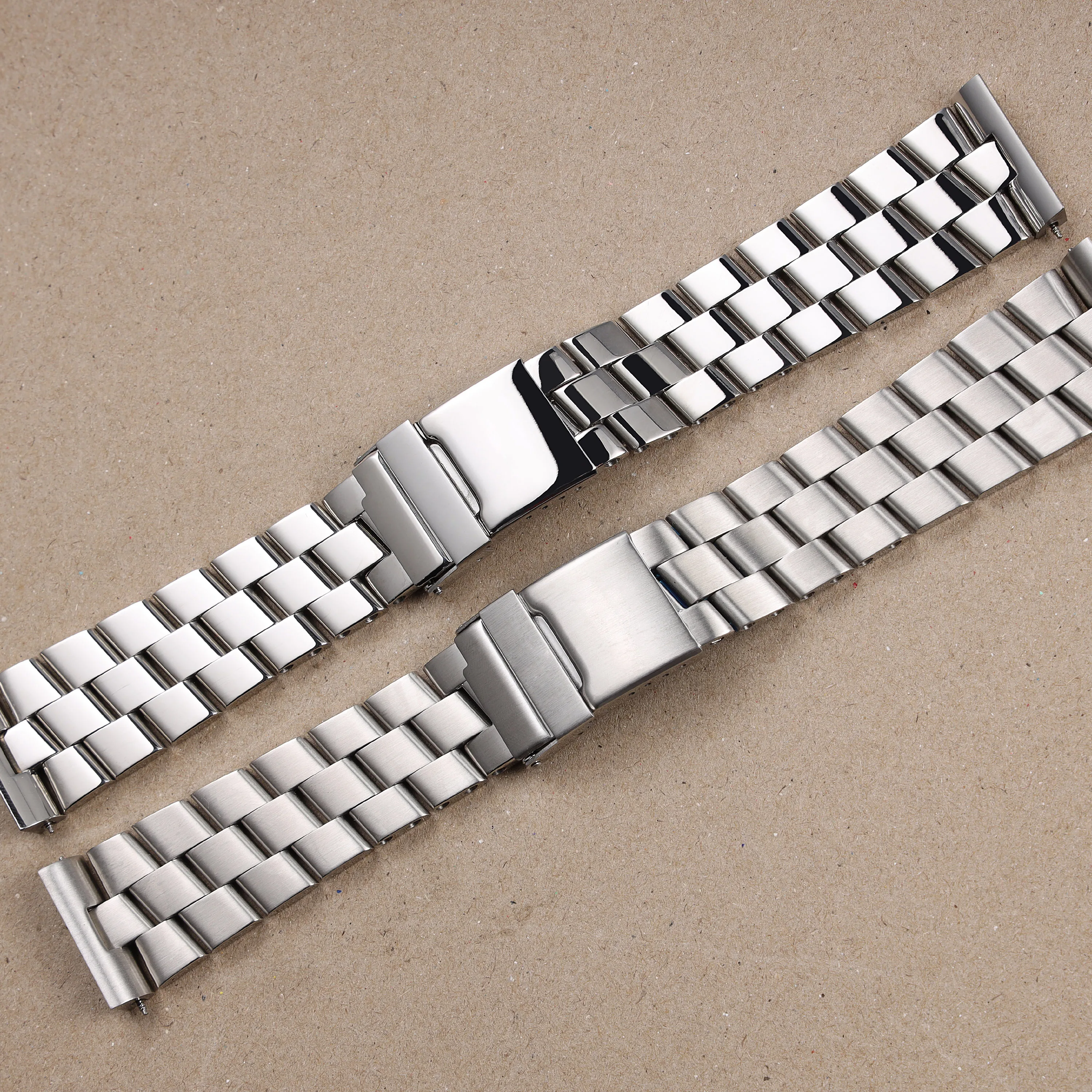 

24mm Brushed Polished Silver Solid Stainless Steel Watchband For Breitling Super Ocean Avenger Watch Strap Bracelet