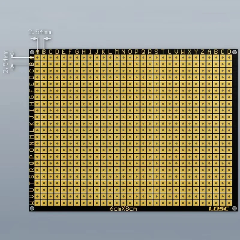 Flexible Double Side Pcb Fr4 6X8Cm 0.4Mm Universal Board with Holes Board 2.54 Pitch Prototypesmatrixs Print Paper Board New