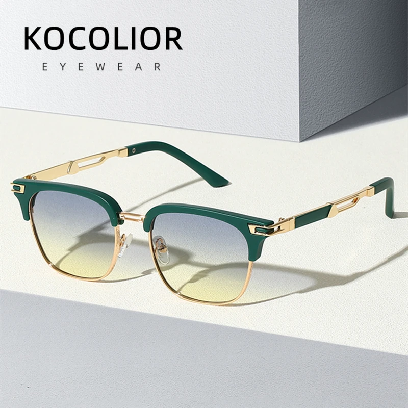 New Metal Eyebrow Frame Sunglasses European and American Retro Modern Style Sunglasses Men's and Women's UV Resistant Glasses