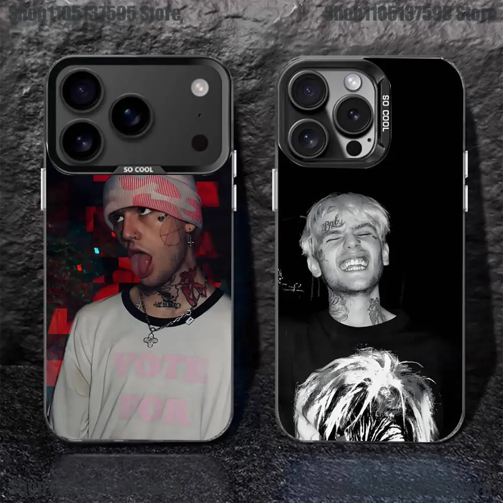 Rapper L-LIL Peep Phone Case For iPhone 16,15,14,13,12,11,Pro,XS,Max,Plus,Mini,SE4,E Black Matte Shockproof Cover