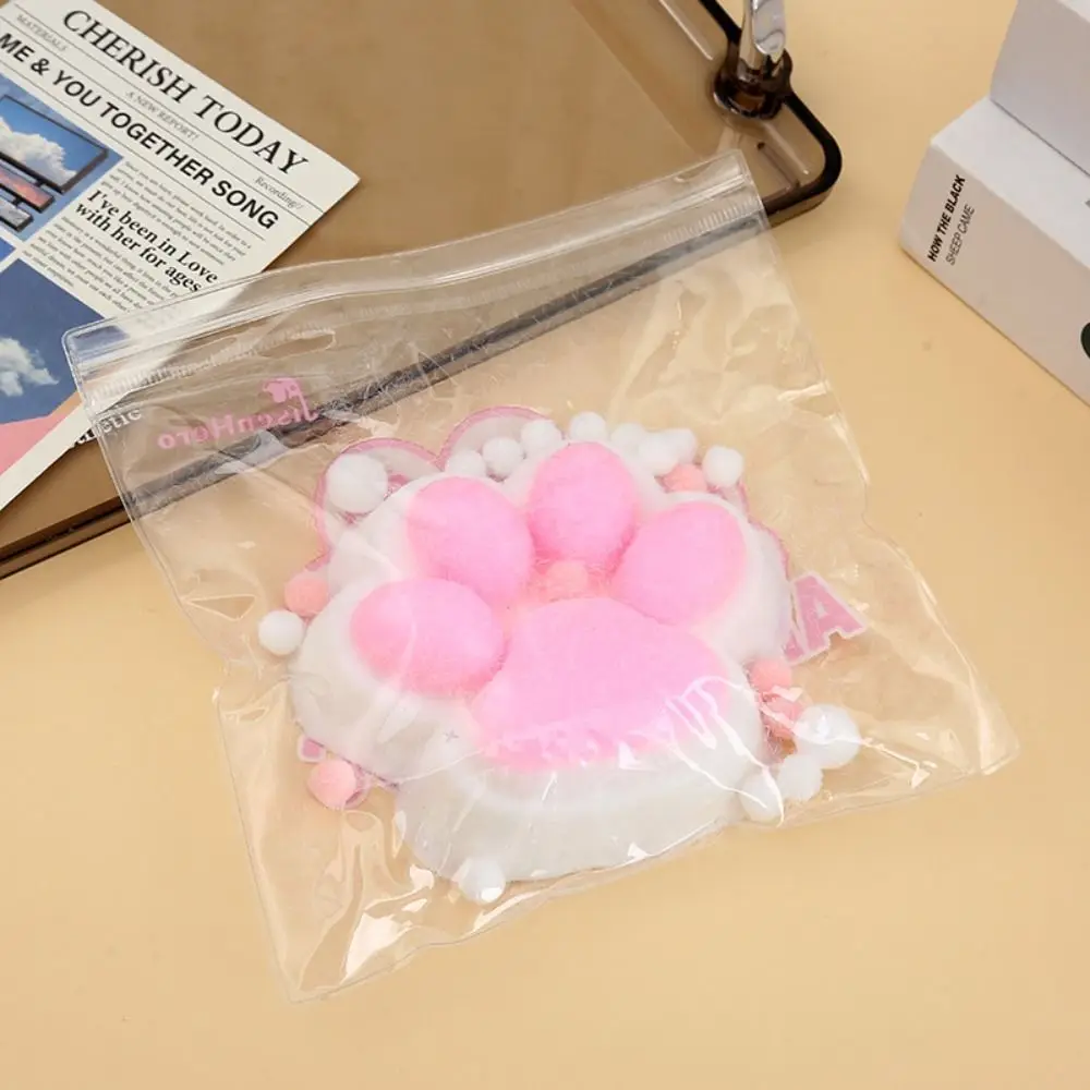 Super Large Cat Paw Squeeze Toy Slow Rebound Kneading Cartoon Fidget Toy TPR Transparent Cat Paw Pinch Toy Practical Jokes