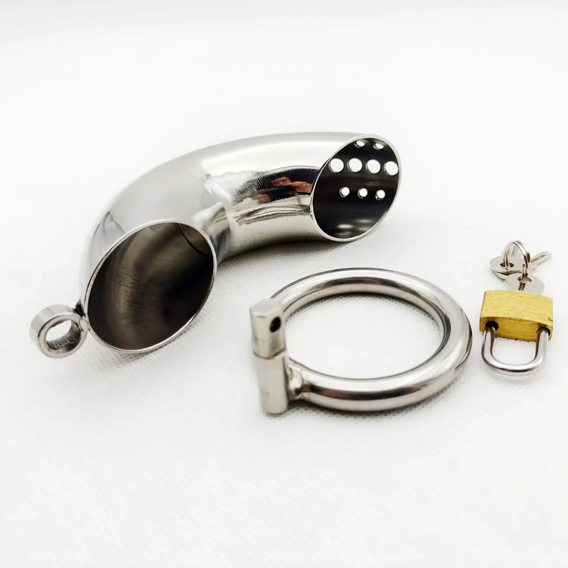 Cock Cage Male Chastity Devices Penis ring Ball Scrotum Stretcher Delay Ejaculation Sex Toy For Men Metal Penis Lock Bondage
