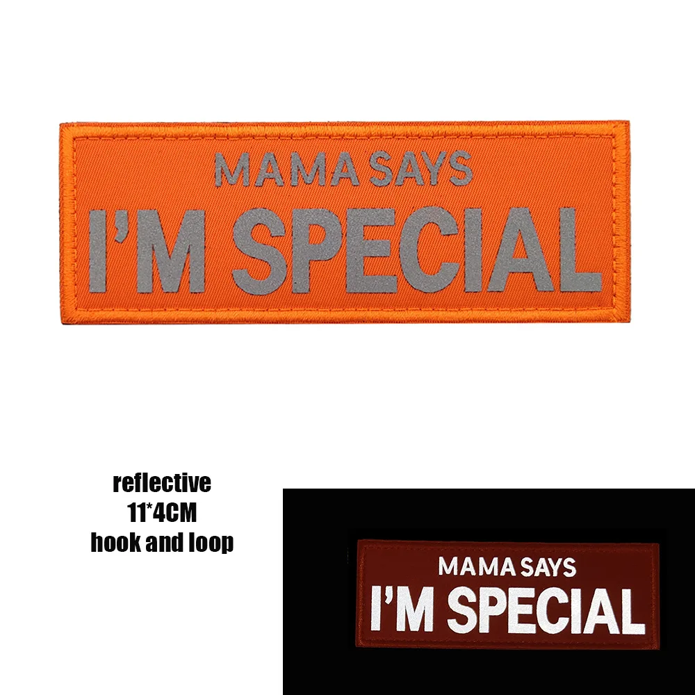 Reflective IR Fabric SERVICE DOGS Armband Magic Patch Dog Vest Morale Badge Reflective At Night Patches for DOG Clothing