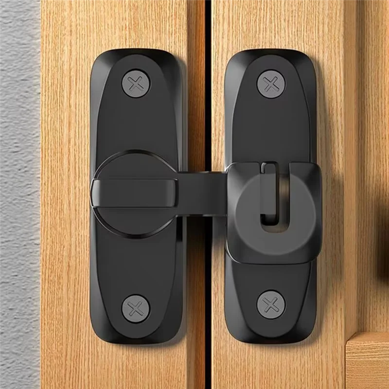 BNVN-Flipping Latch Door Lock Lega di alluminio Heavy Duty Flippping Door Latch Antifurto Hardware 90/180 Chiusura per porta a battente