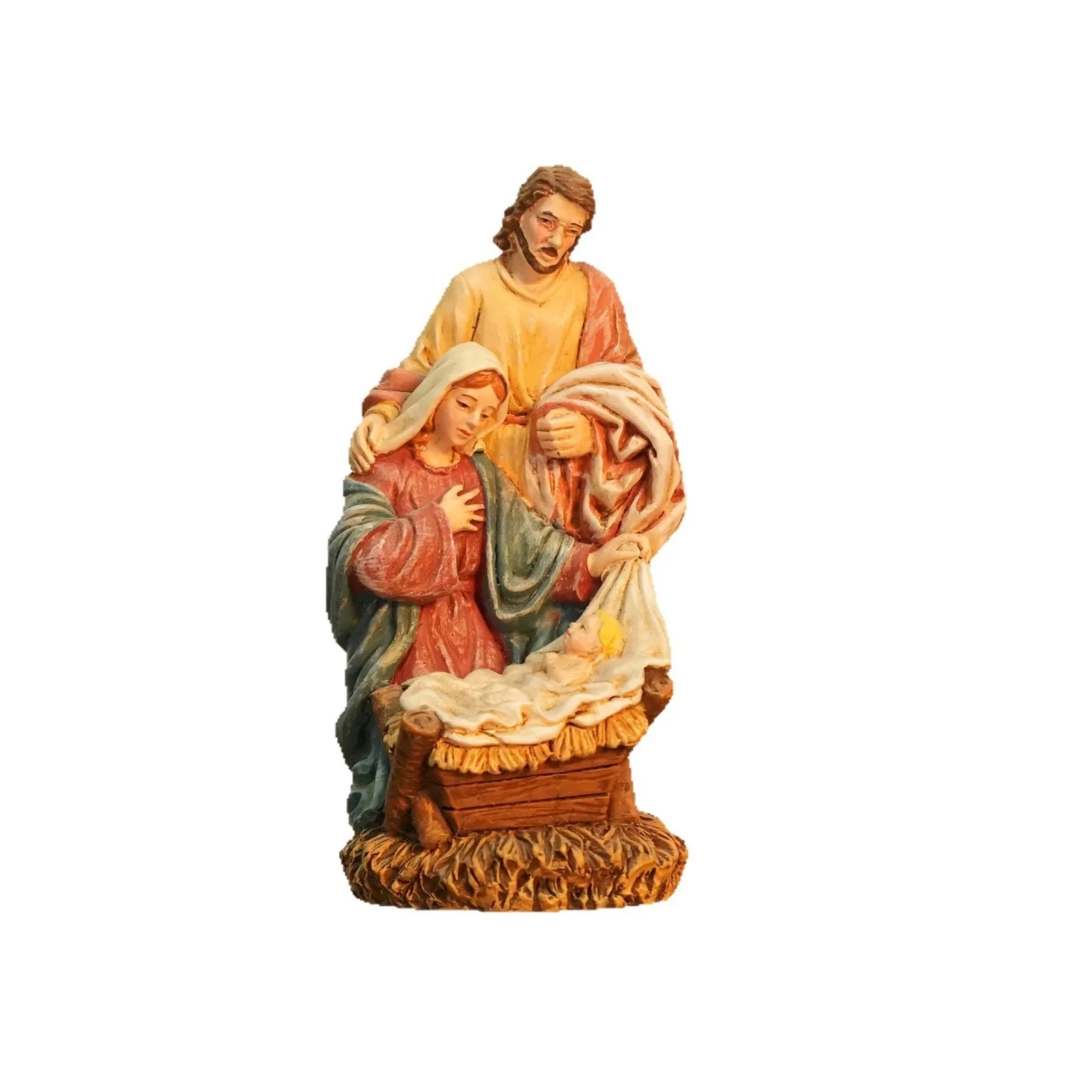 European Religious Nativity Set Resin Figurines, Three Wise Men & Virgin Mary Statue, Church Home Desktop Decor Ornament Gift view 5