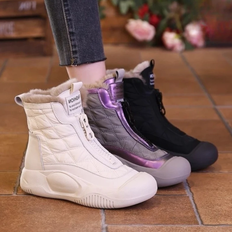 

Women Snow Boots 2024 New Cotton Shoes Winter Plush Thick Women's Boots anti Slip Warm Cotton Shoes Snow Boots