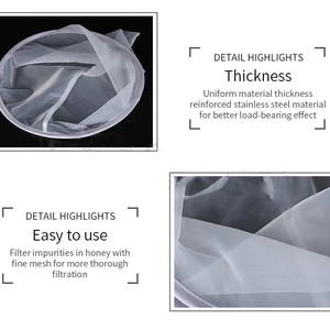 Bal arısının filtreleme elemanları, bir Bez, Elyafın Doğruluğuna filtre Elek, Filtre Ağı, 1 Adet, Arıcılık Ekipmanı filtre ve balda 11 büyük satış-no. 6