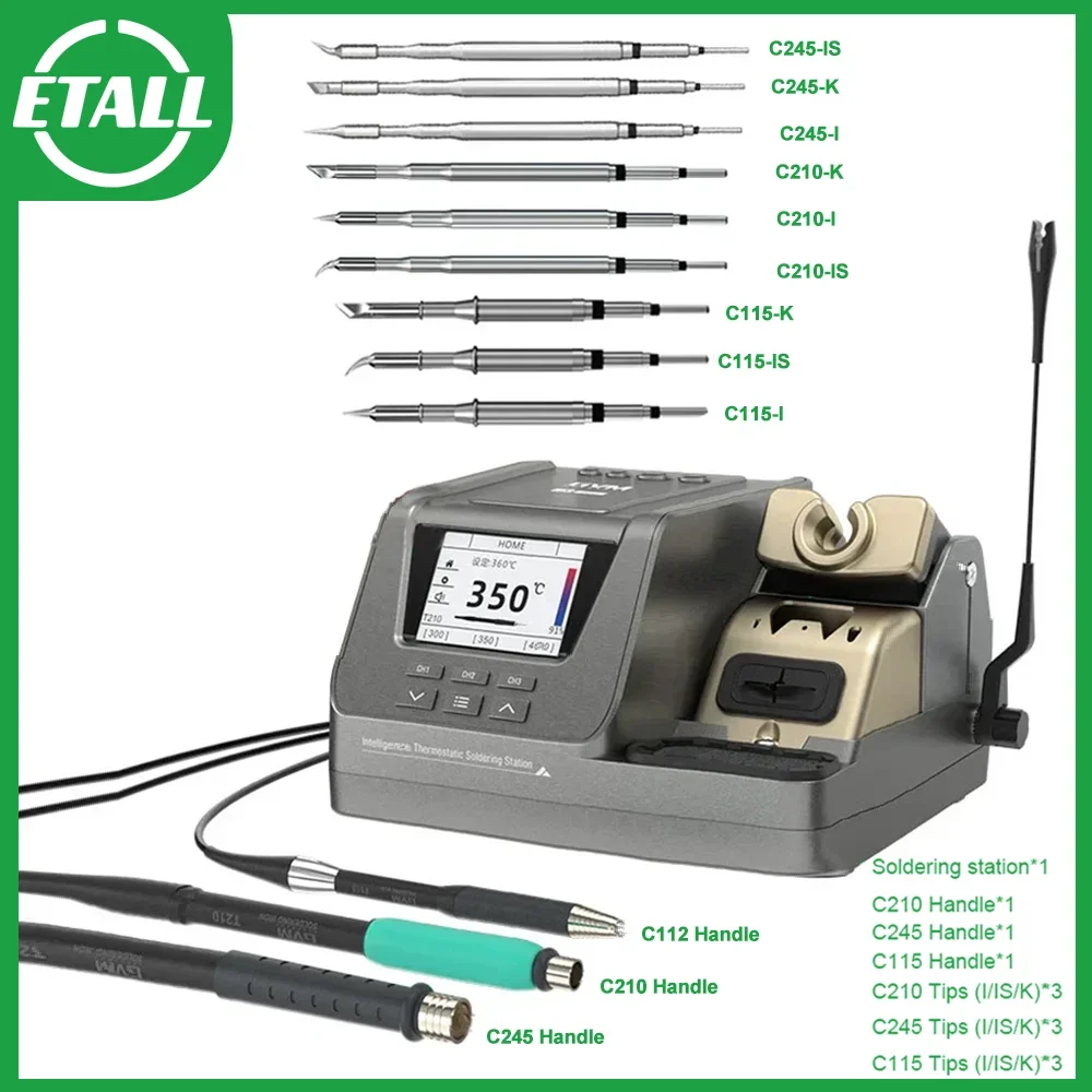 

GVM H3 3 in1 Smart Soldering Station Compatible Soldering Iron Tip 210/245/115 Handle Control Temperature Welding Rework Station