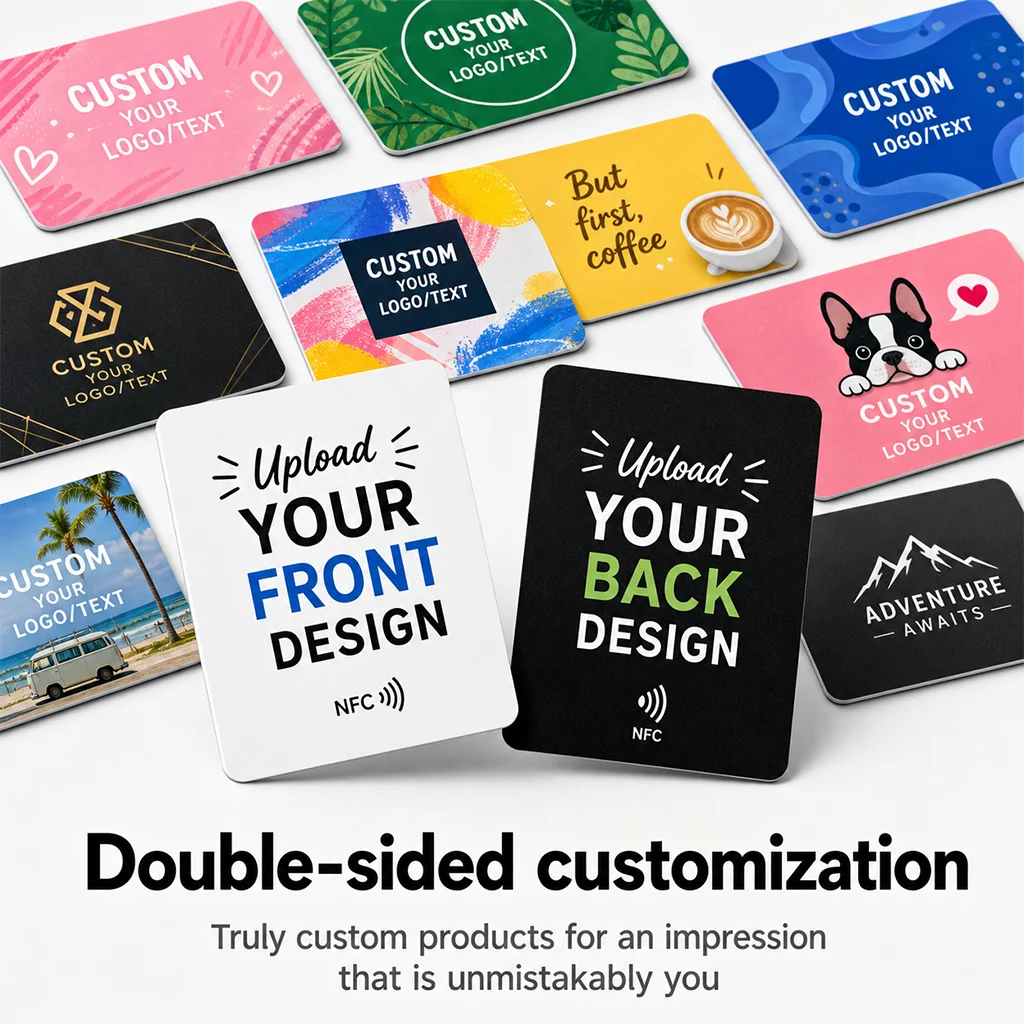 Personalized PVC NFC Digital Business Card Ntag215 Custom Matte/Glossy /Frosted NFC Card Custom Cards with Social Media Links