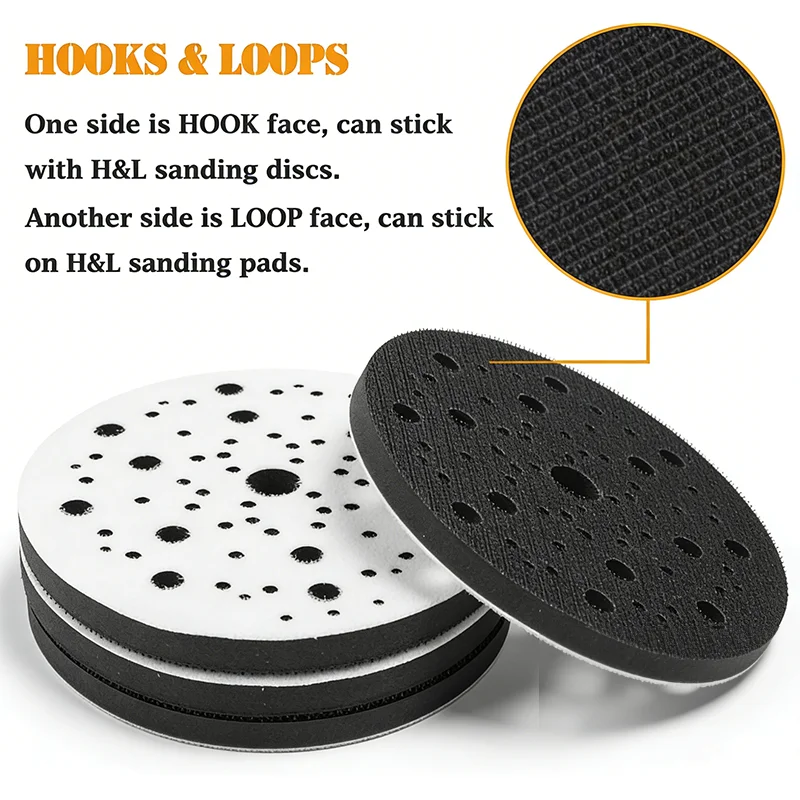 6 Inch Hook and Loop Soft Sponge Cushion Interface Buffer Pad 1/4 Pcs Providing Reliable Replacements for Extended Sanding
