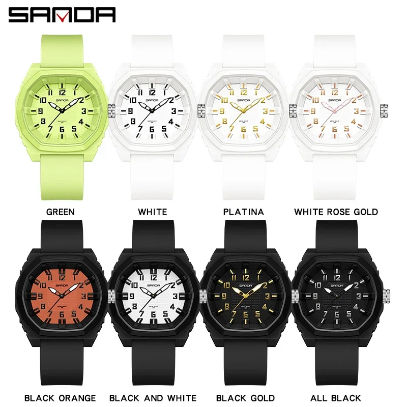 2023 Sanda 3236 Watch Popular Simple Digital Quartz Watch Fashion Versatile Waterproof Electronic Children\'s Watch