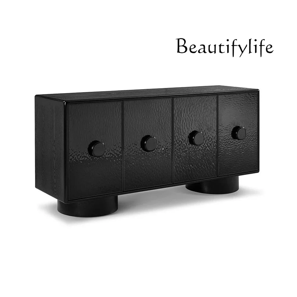 

Side cabinet Italian style minimalist designer modern light luxury storage model room soft entrance cabinet