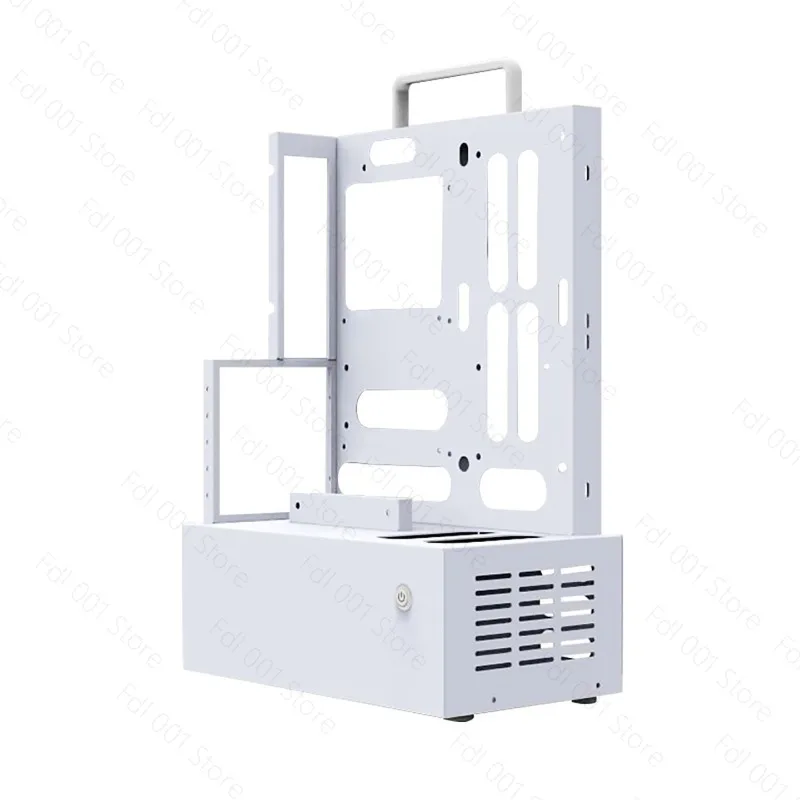 Open Frame MATX ITX Computer Case Q40 Desktop DIY Water Cooling PC Chassis with USB Power Switch Cable