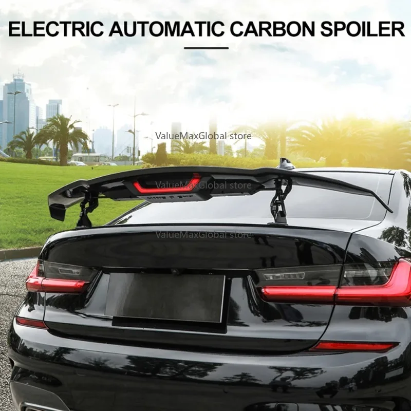 High-Reputation Universal Electric Automatic Car Trunk Spoiler | Real ABS Material with LED Wing Bracket
