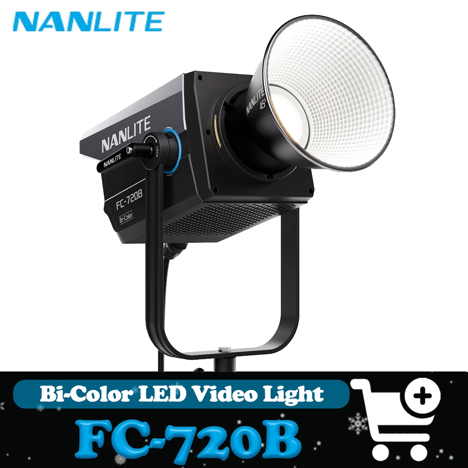 

Nanlite FC-720B 2700-6500K Bi-color Phtotgraphy LED Spotlight Built-in 12 Special Effects APP Control CRI96 TLCI98 Video Light
